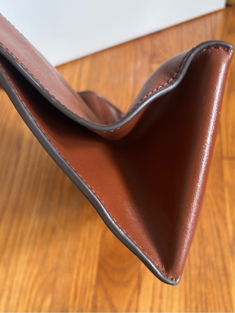 Banana Republic Brown Leather Satchel Tote Bag - Picture 6 of 9